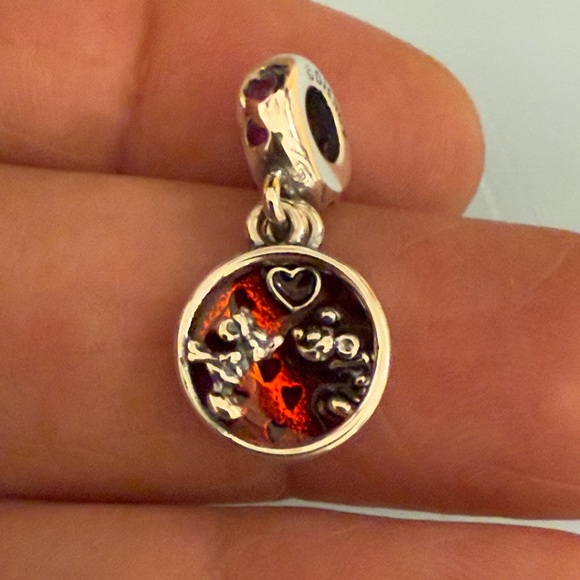 Disney Silver and Red Mickey Mouse Charm Necklace - Picture 7 of 8